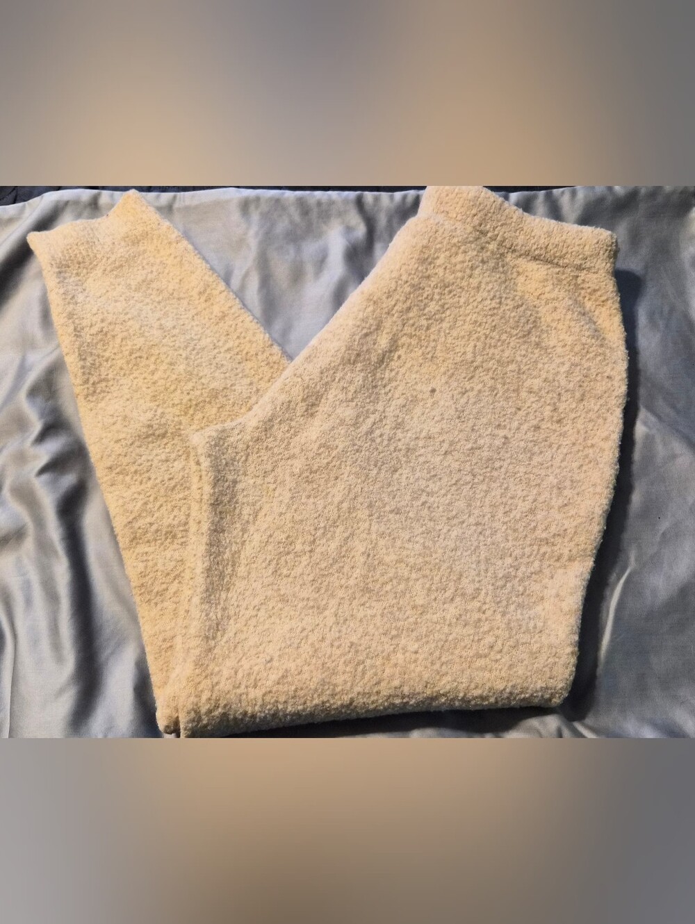 AUDEN Target Cream Teddy Sweater Joggers Plush Fuzzy Sleepwear Lounge Pants - M